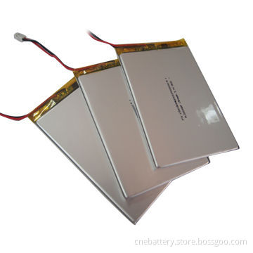 Li-polymer Battery, 3.7V/3,200mAh 1S1P, PL486787 Cell with PCM and 10K NTC, Wires, Connectors